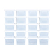 Translucent Clear Cubby Tray w/ Lid Set of 20