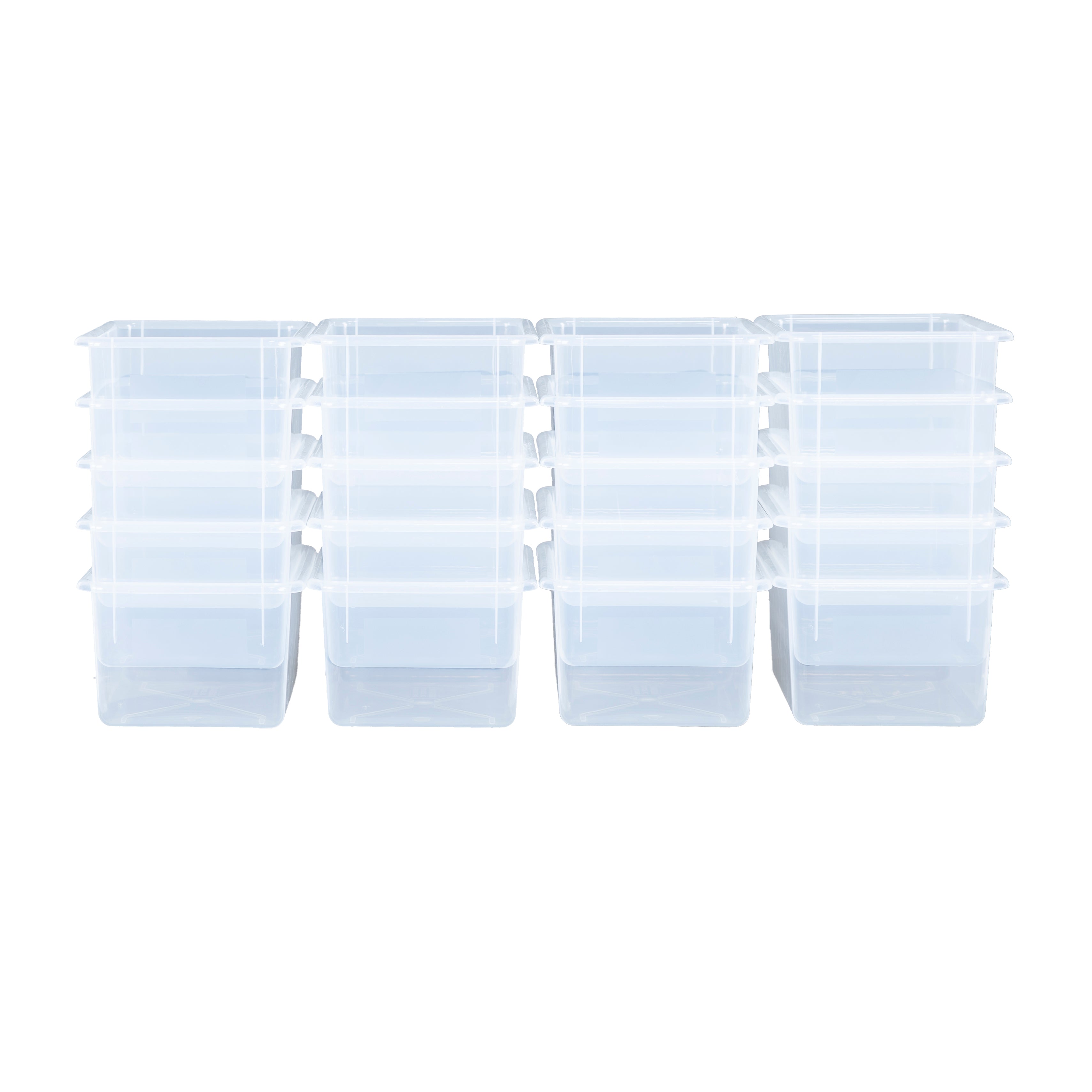 Translucent Clear Cubby Tray Set of 20