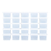 Translucent Clear Cubby Tray w/ Lid Set of 25