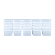 Translucent Clear Cubby Tray Set of 25