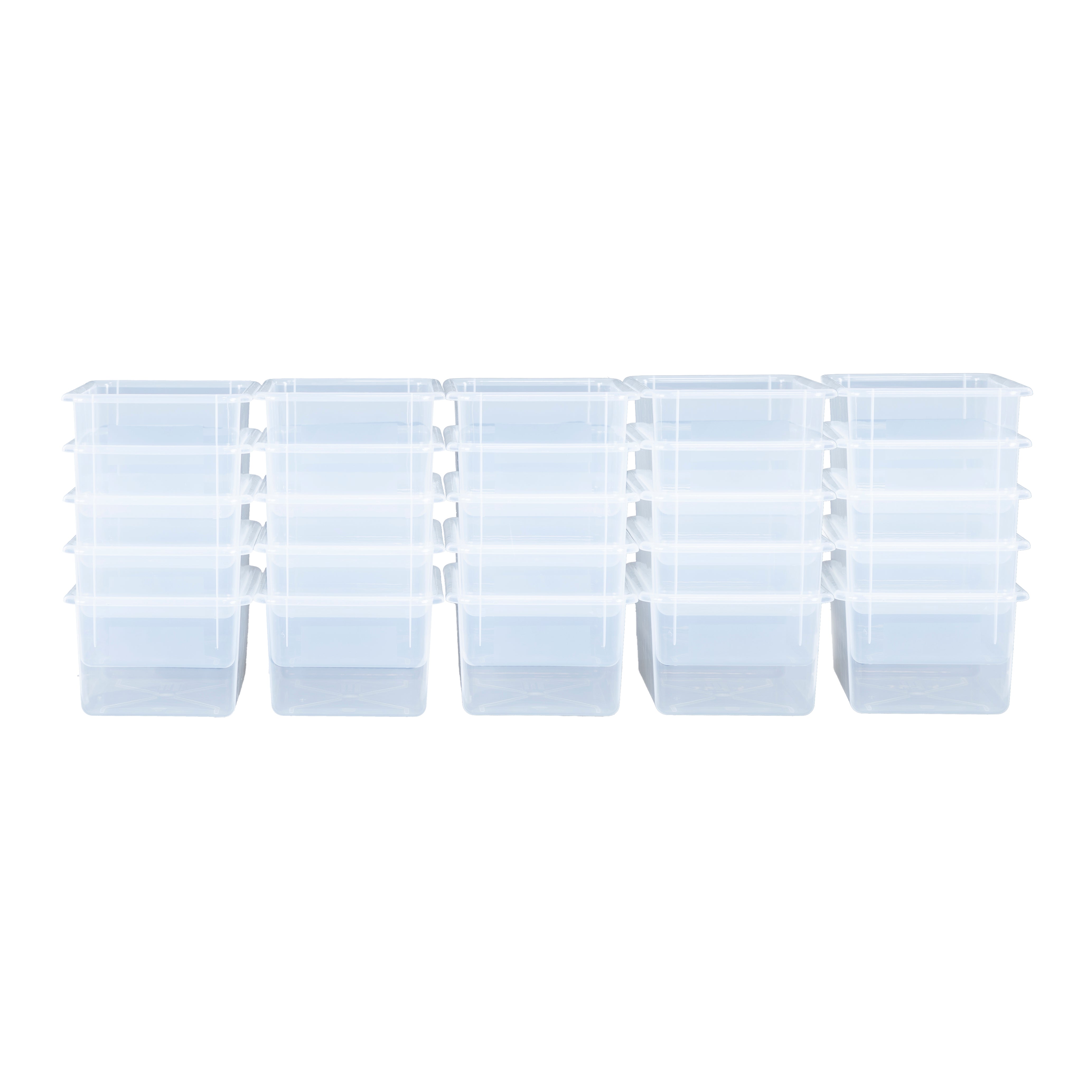 Translucent Clear Cubby Tray Set of 25