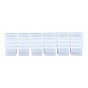 Translucent Clear Cubby Tray Set of 30