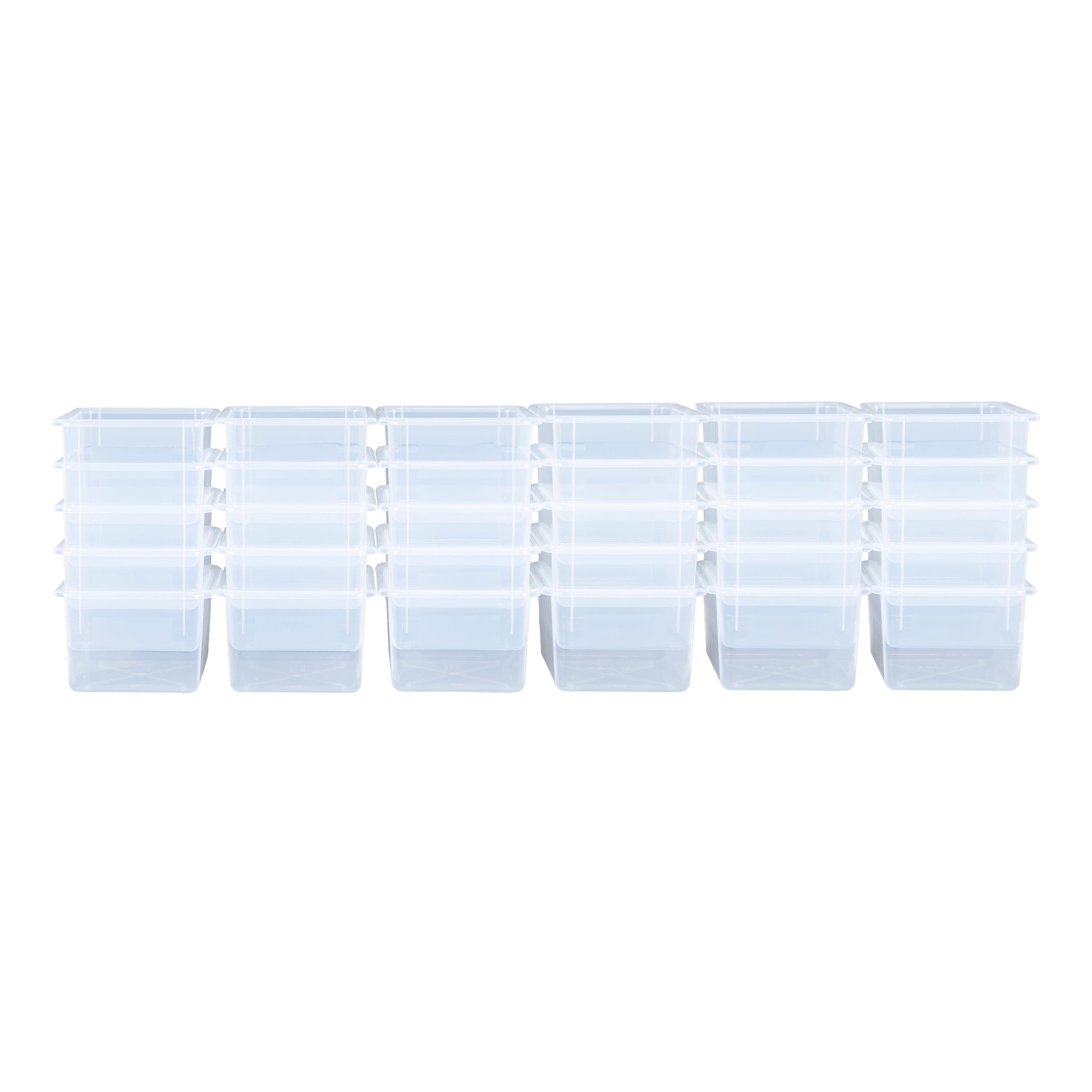 Translucent Clear Cubby Tray Set of 30