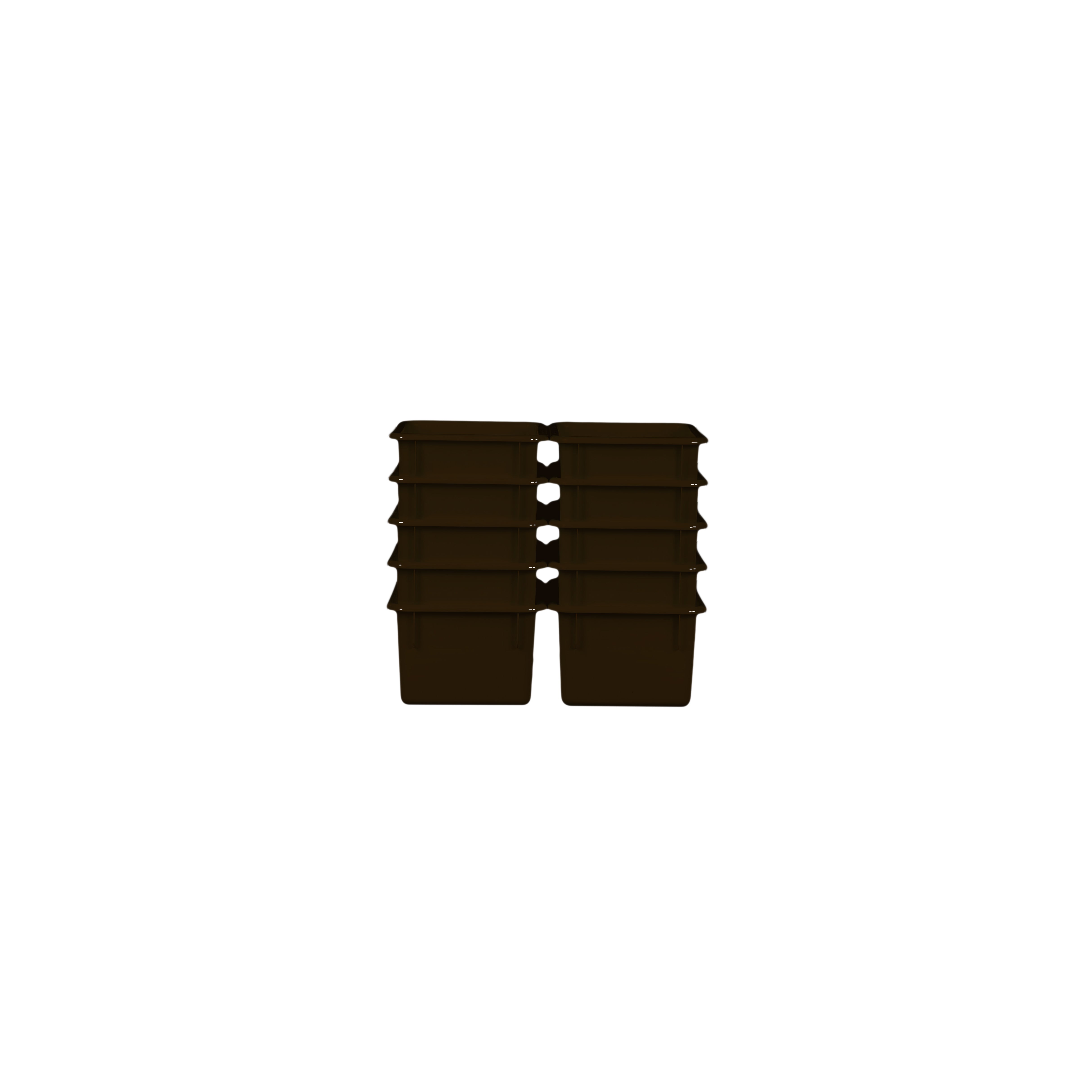 Brown Cubby Tray Set of 10