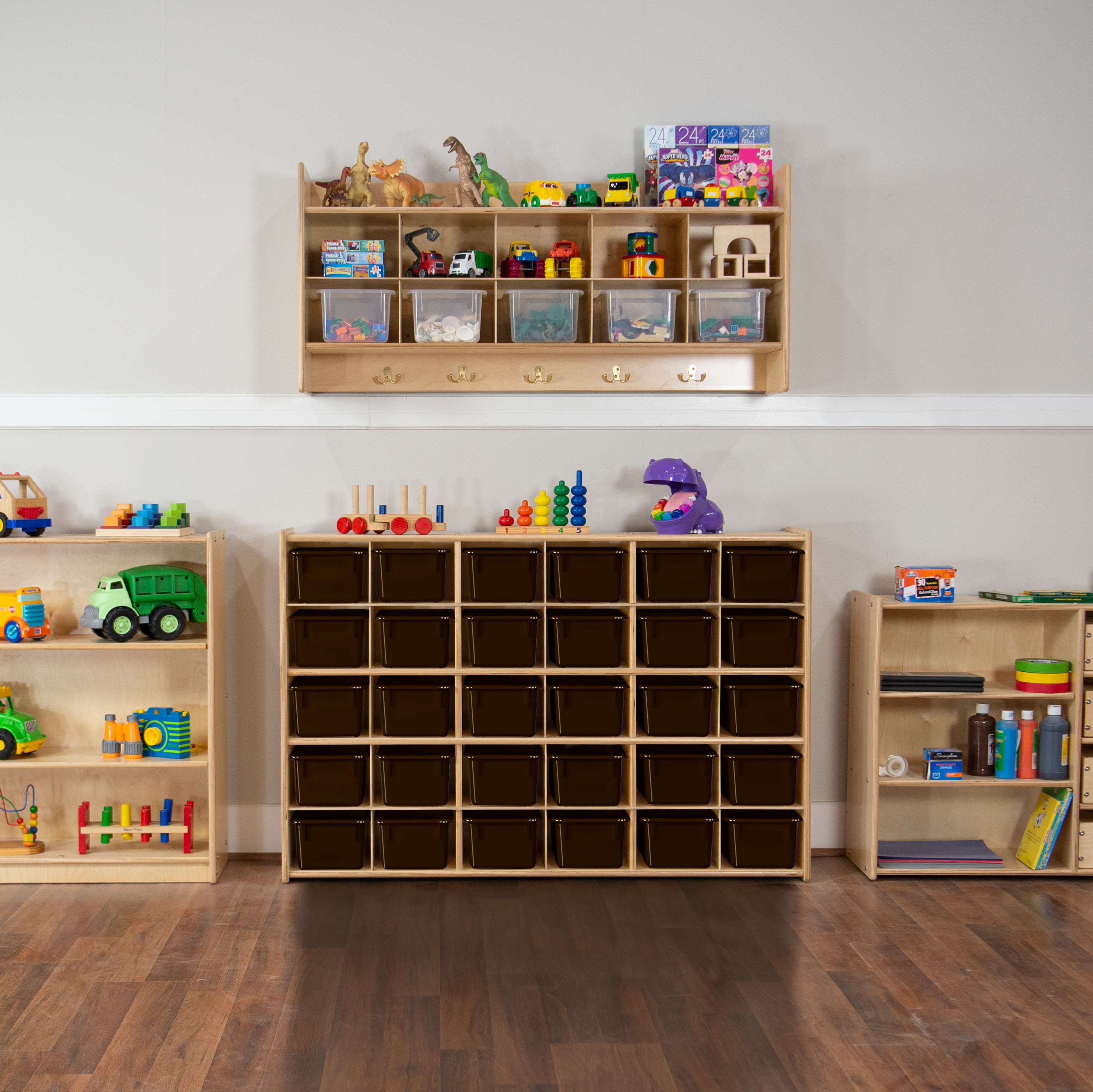Brown Cubby Tray Set of 10
