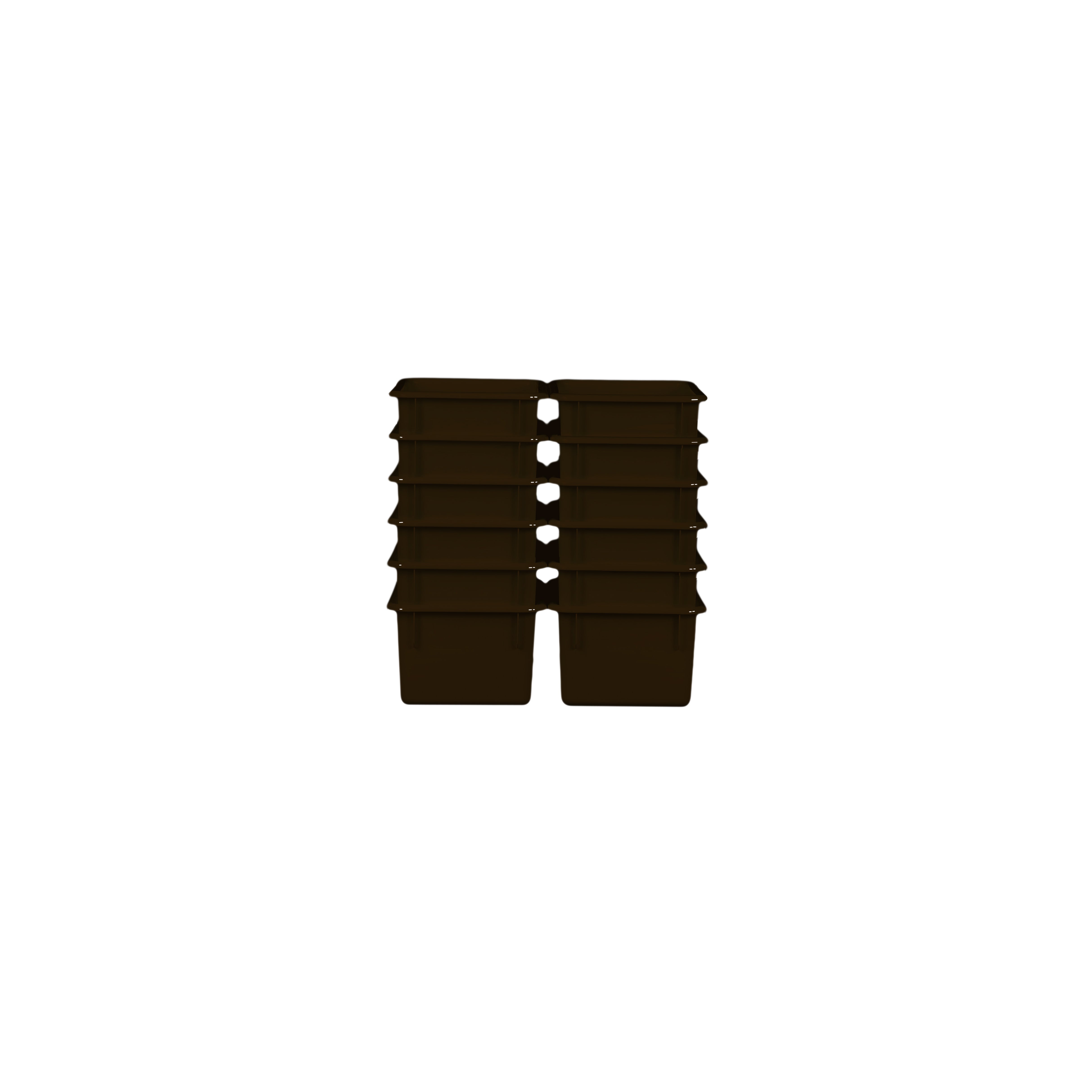 Brown Cubby Tray Set of 12