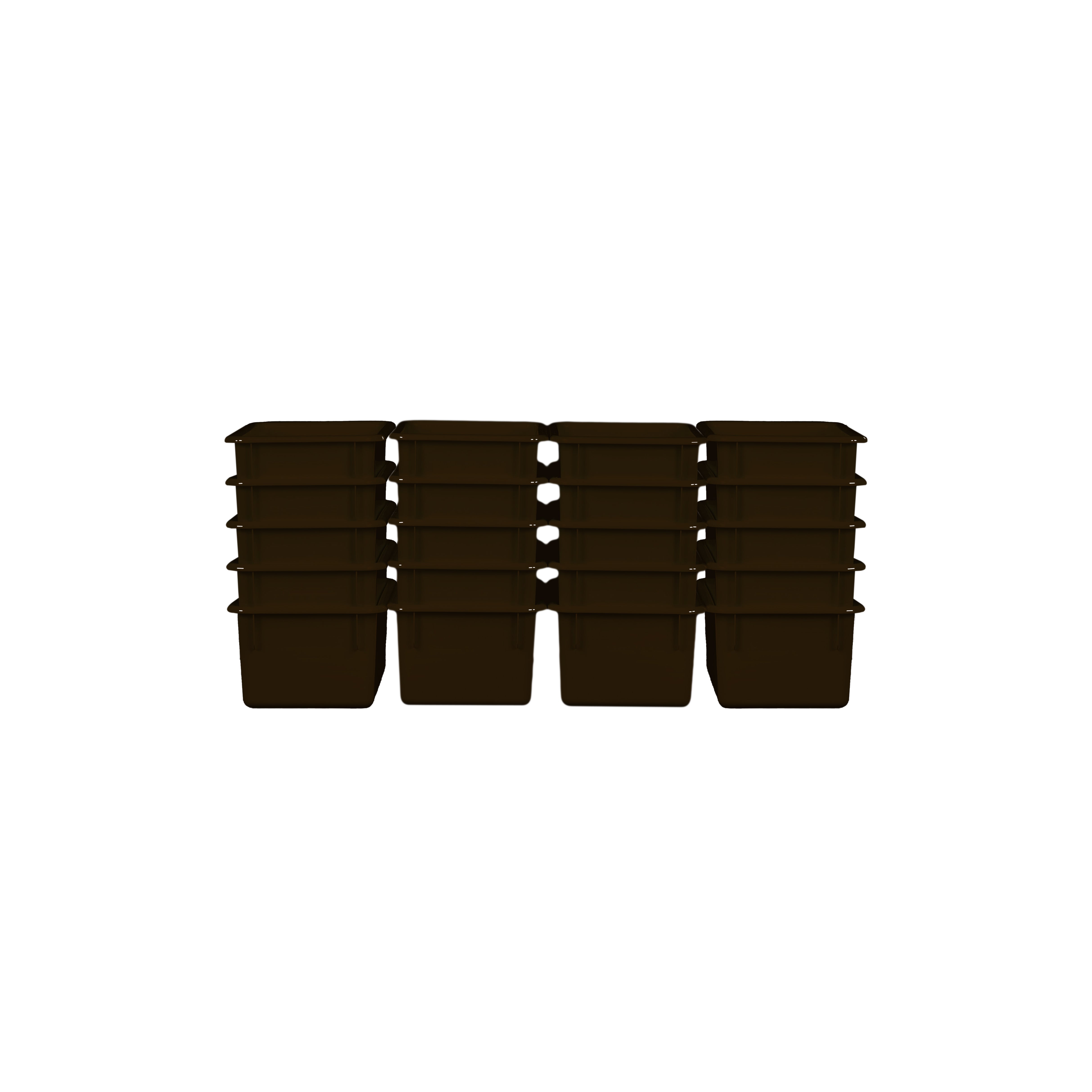 Brown Cubby Tray Set of 20