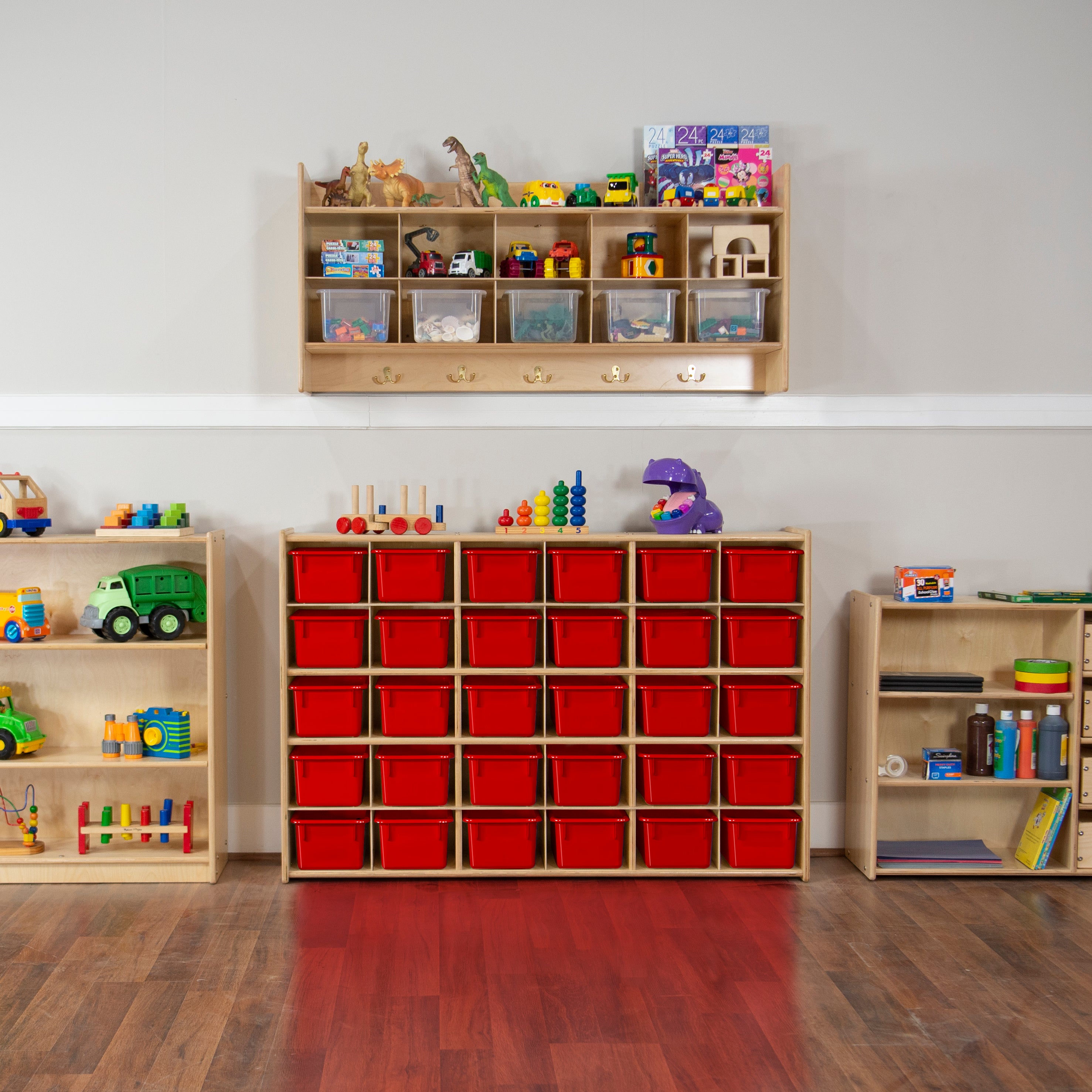 Red Cubby Tray Set of 30