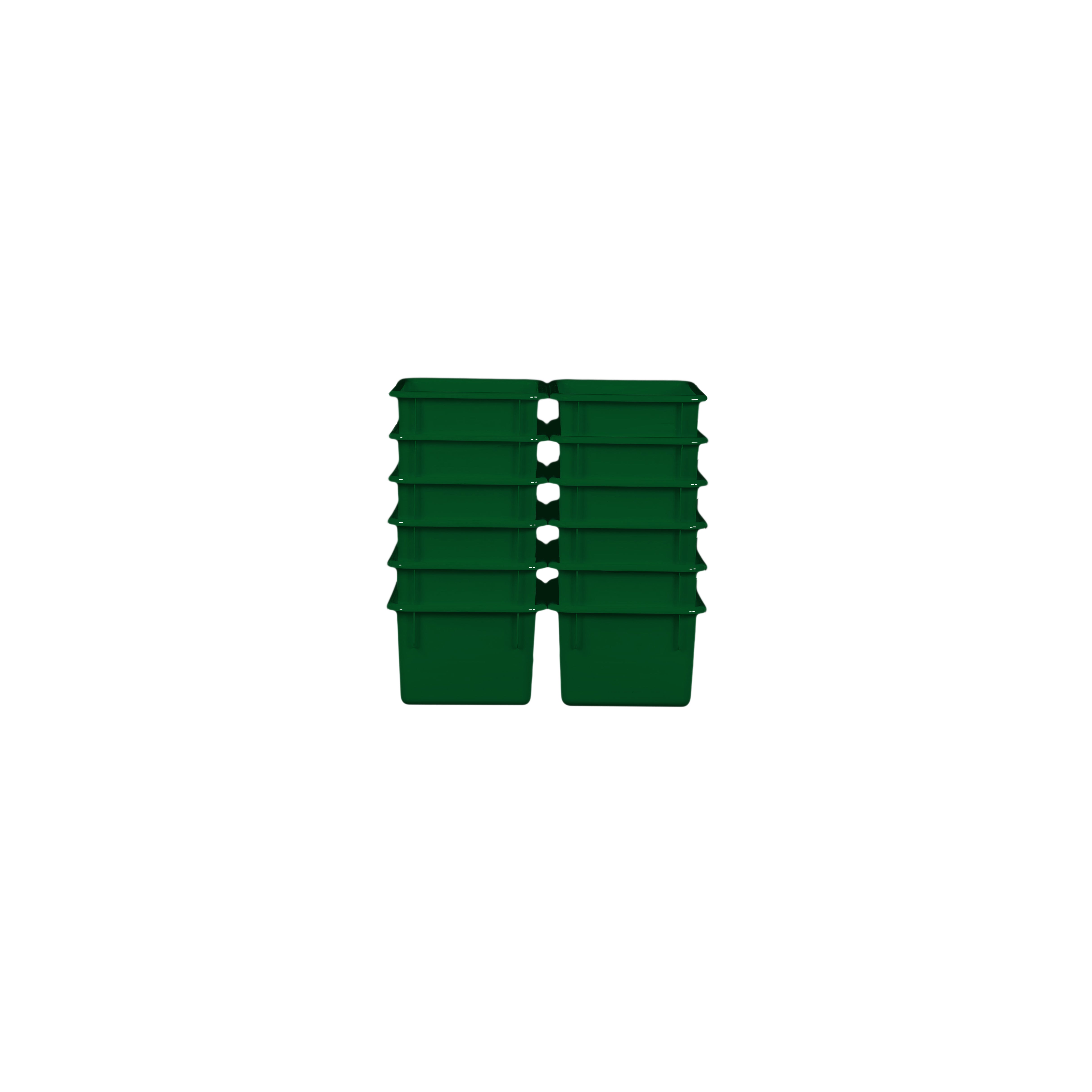 Green Cubby Tray Set of 12