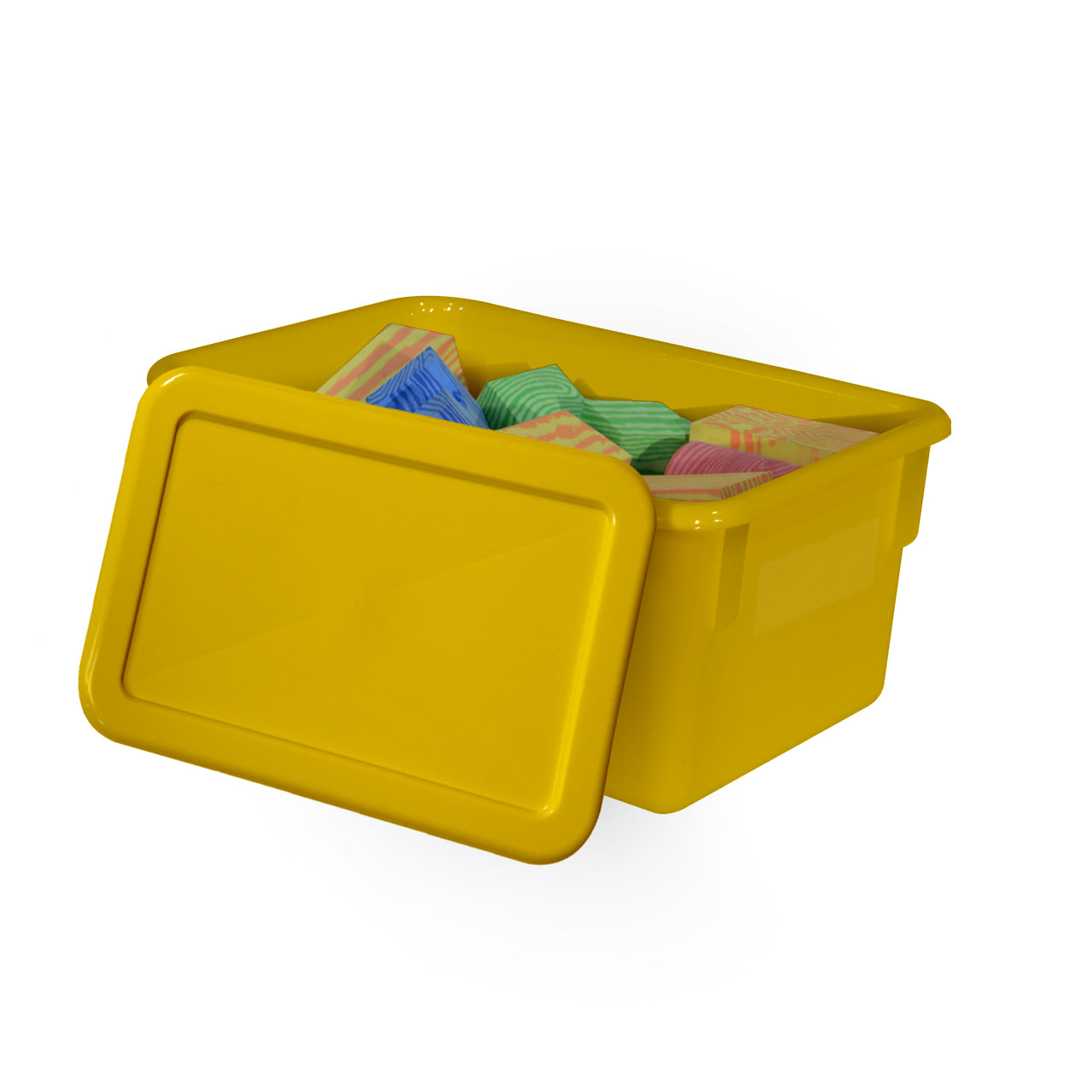 Yellow Cubby Tray w/ Lid Set of 10