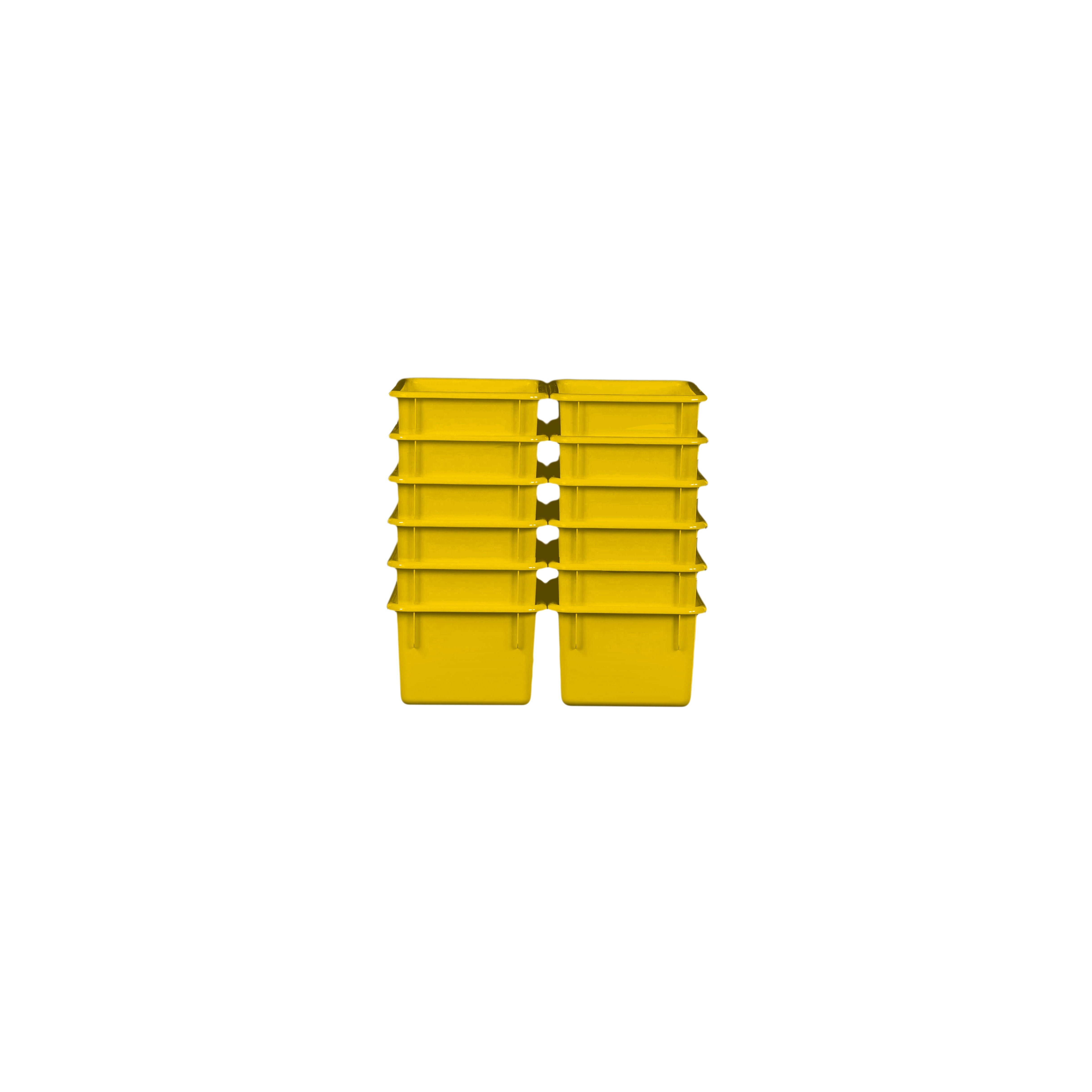 Yellow Cubby Tray Set of 12