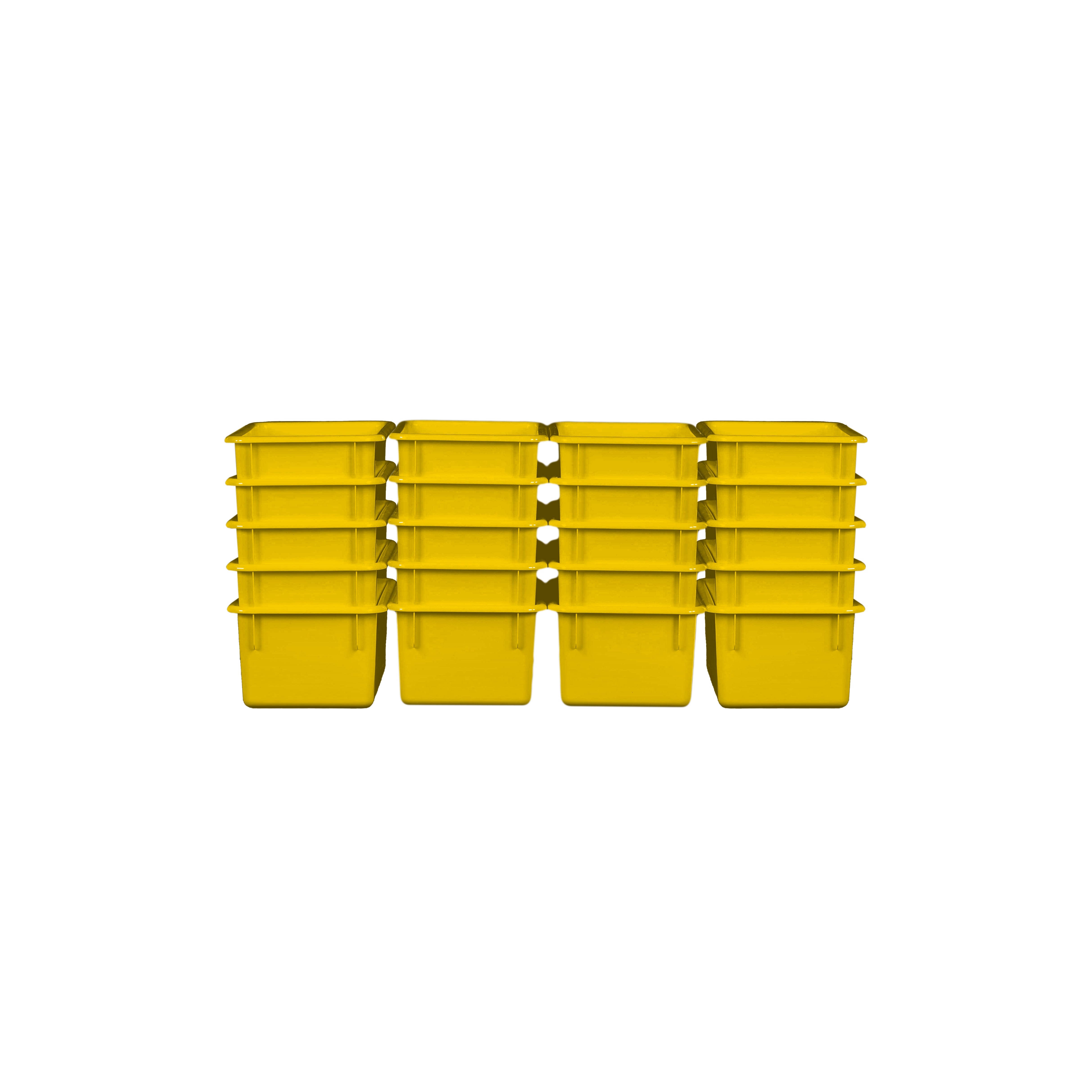 Yellow Cubby Tray Set of 20