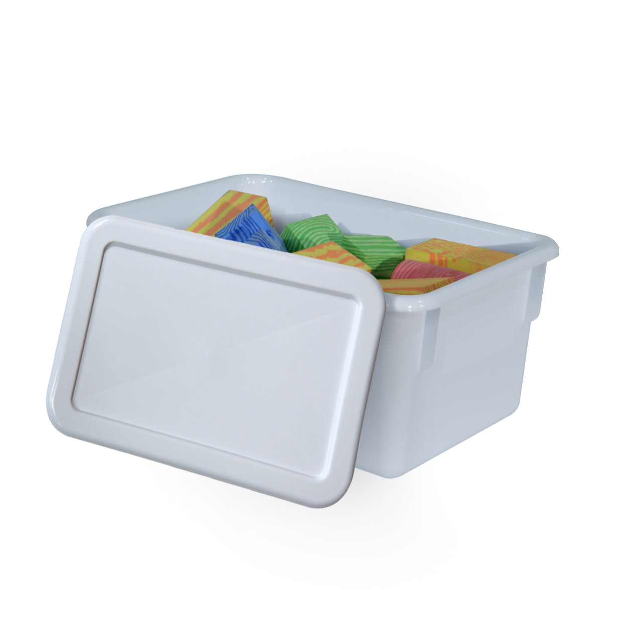 White Cubby Tray w/ Lid Set of 10