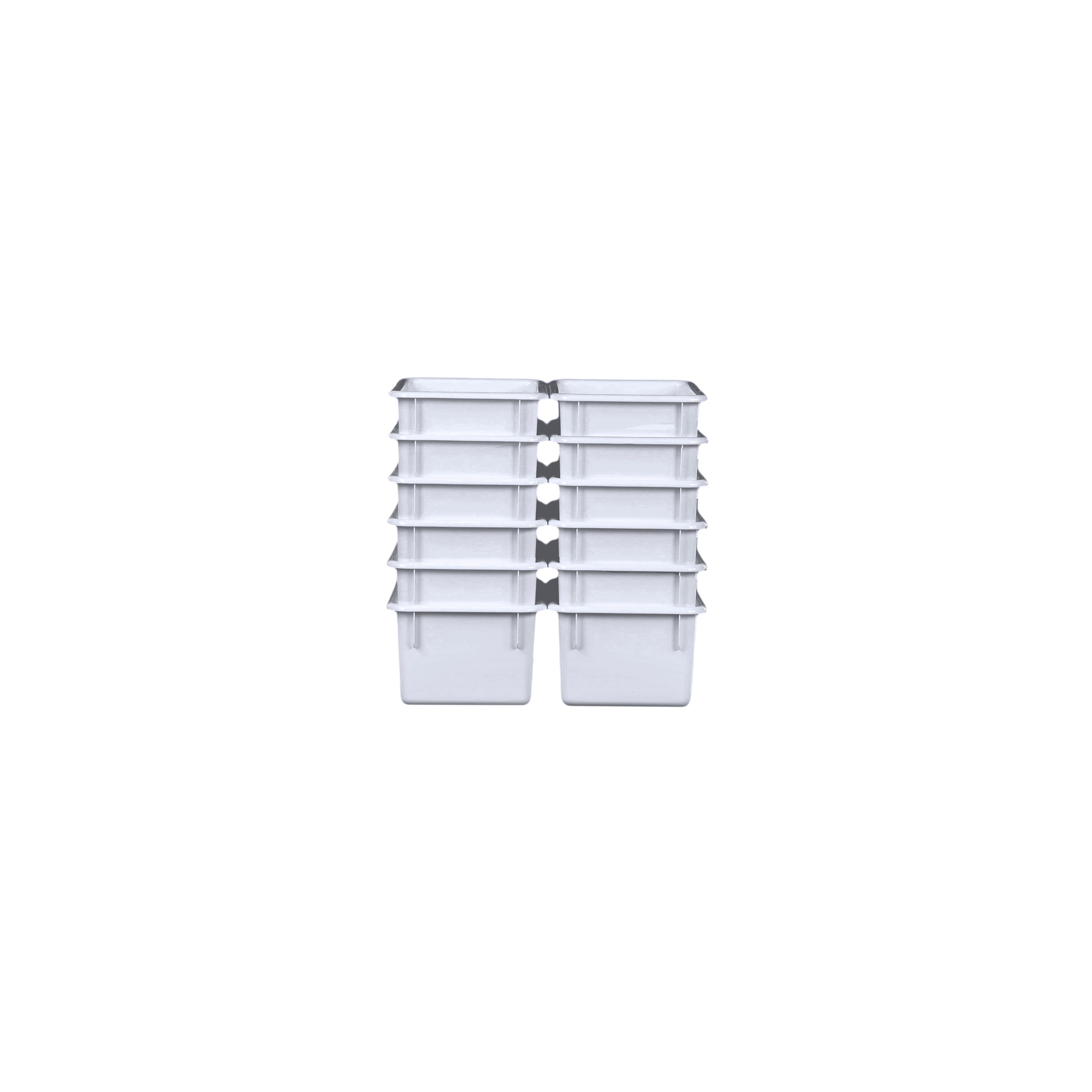 White Cubby Tray Set of 12