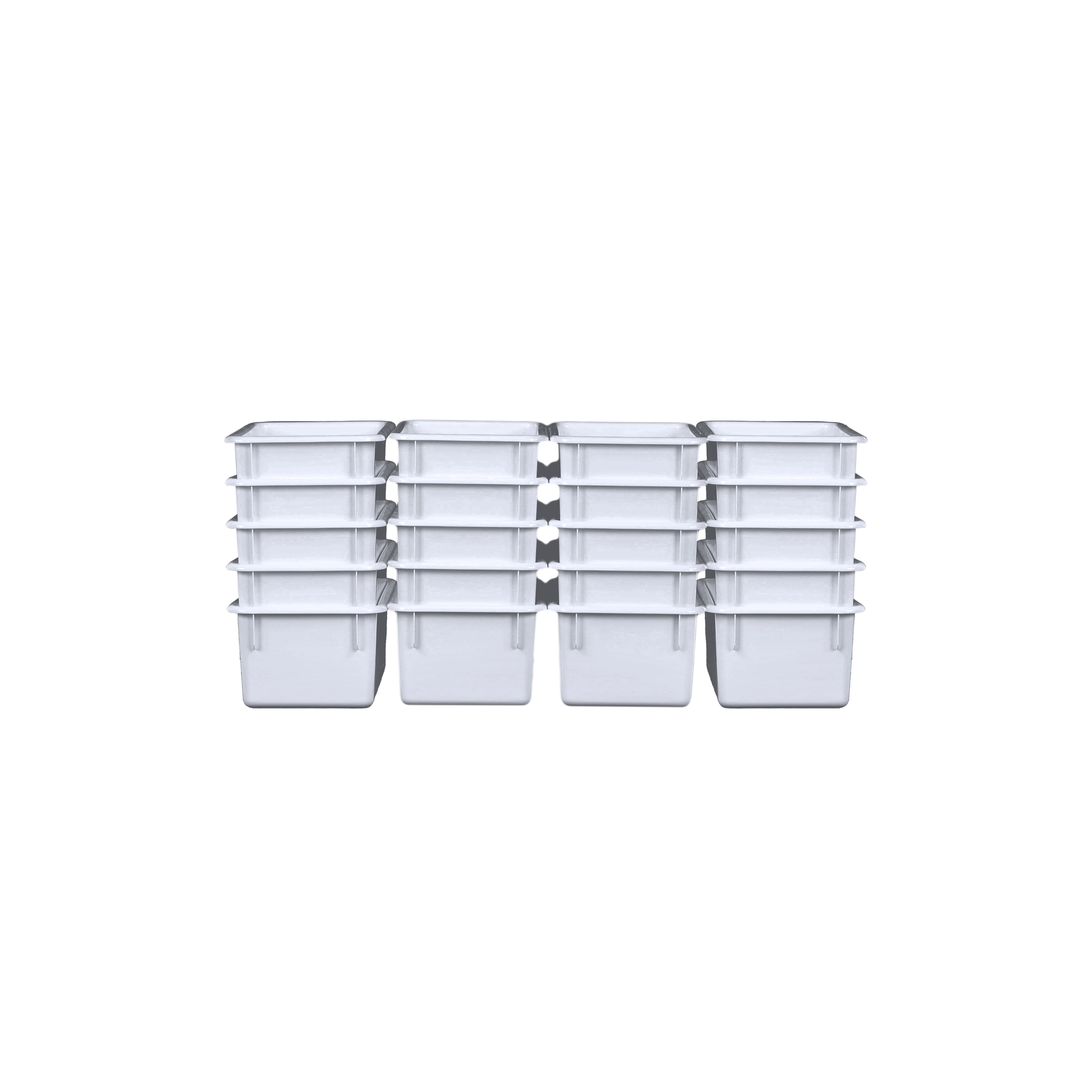 White Cubby Tray Set of 20