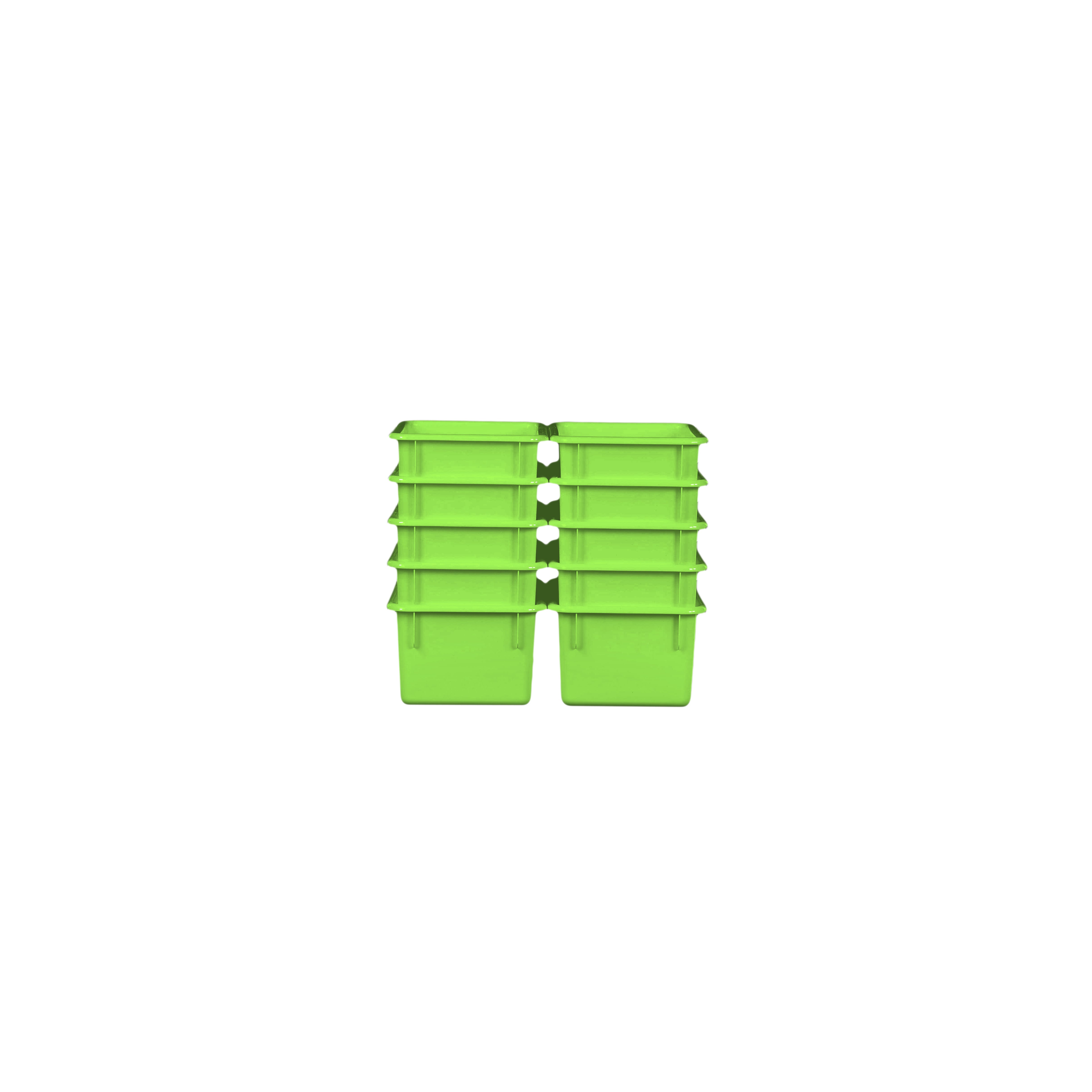 Lime Green Cubby Tray Set of 10