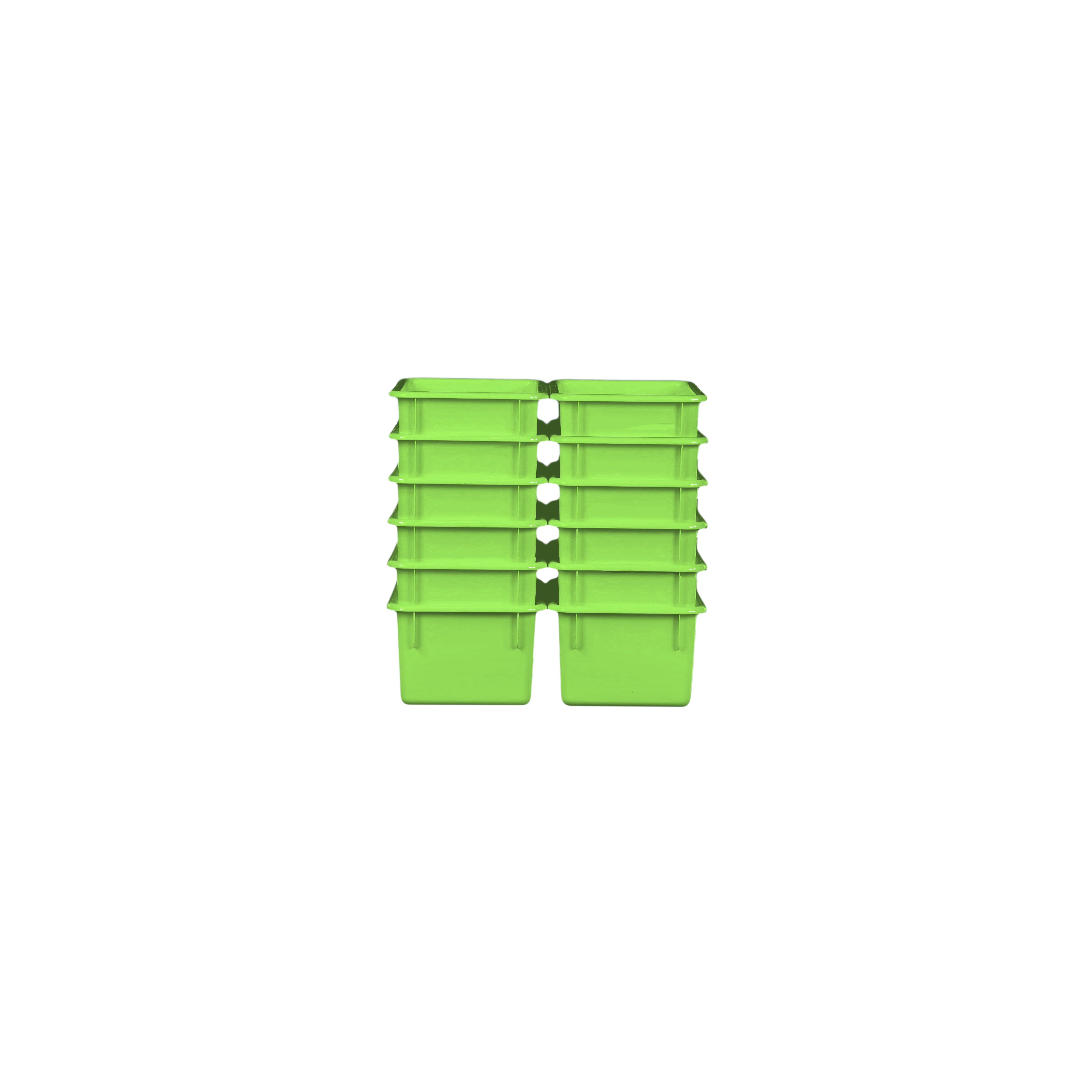 Lime Green Cubby Tray Set of 12