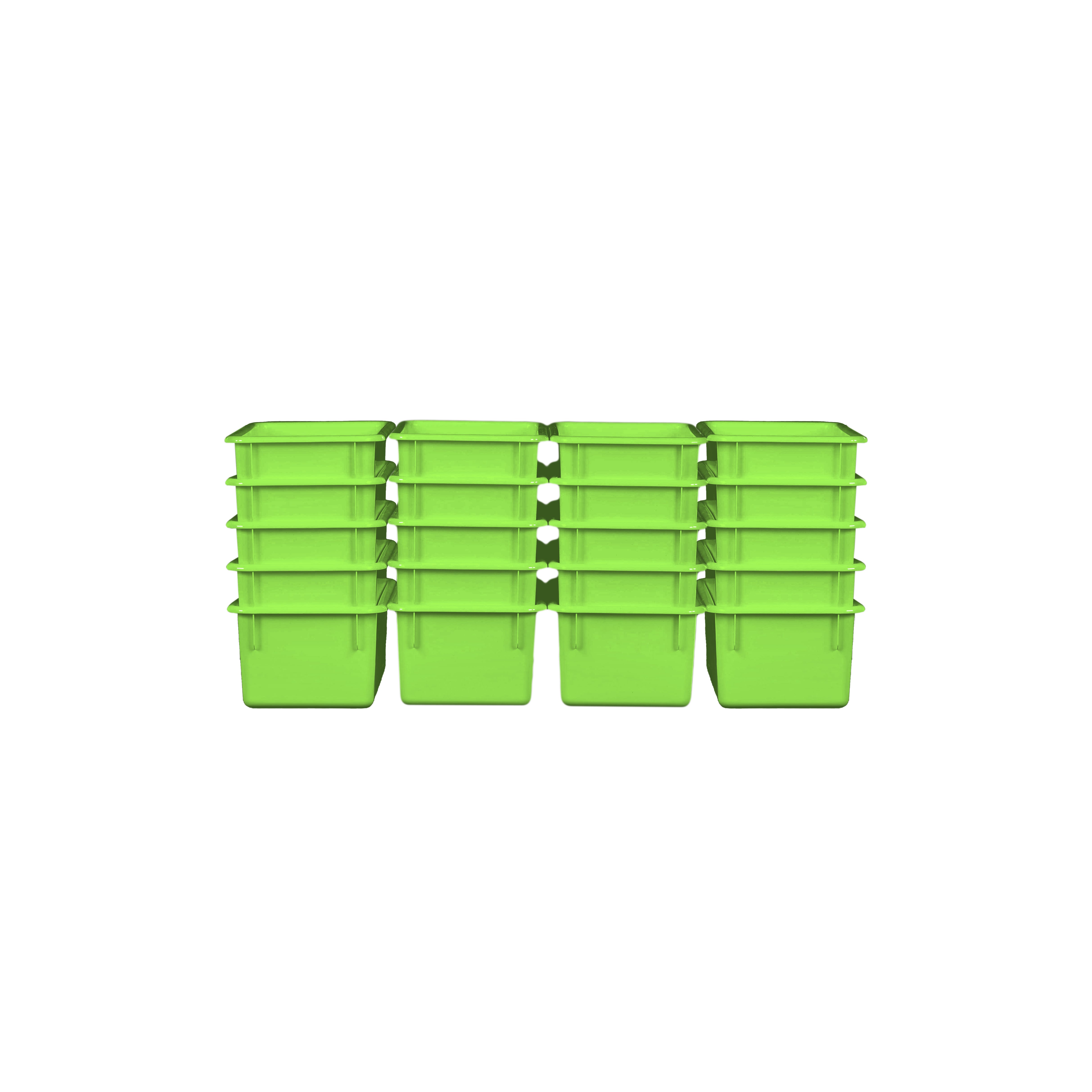 Lime Green Cubby Tray Set of 20