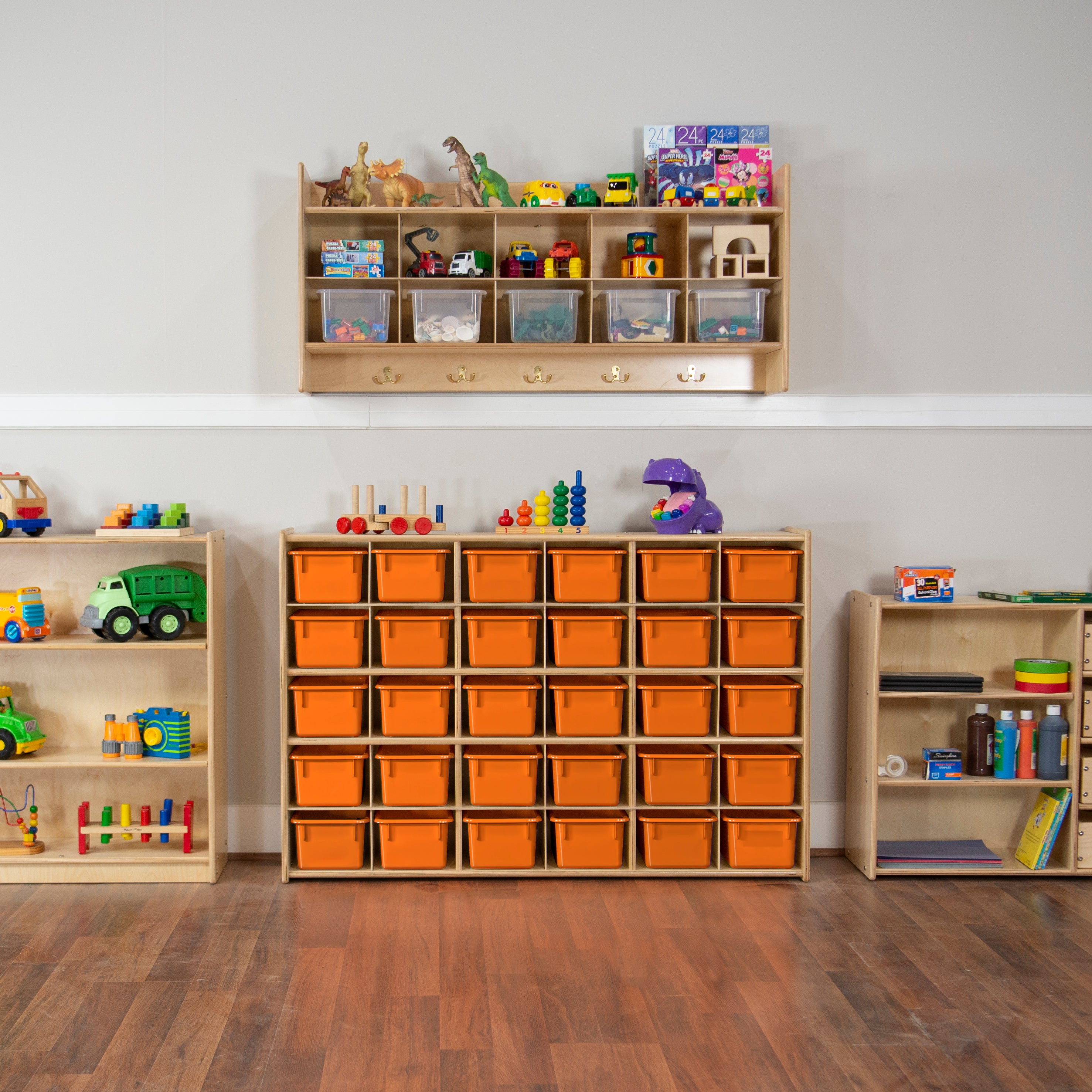 Orange Cubby Tray Set of 30