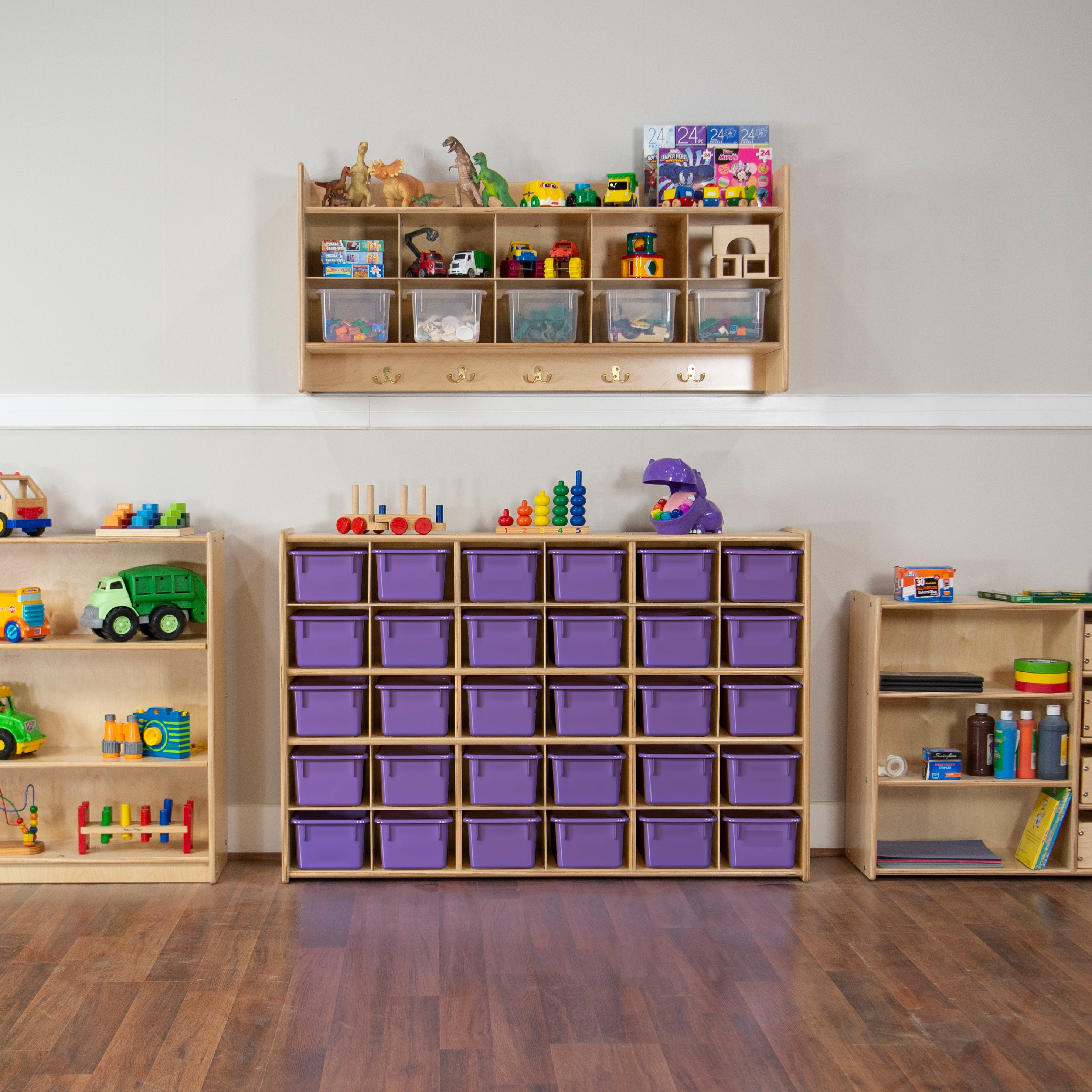 Purple Cubby Tray Set of 20