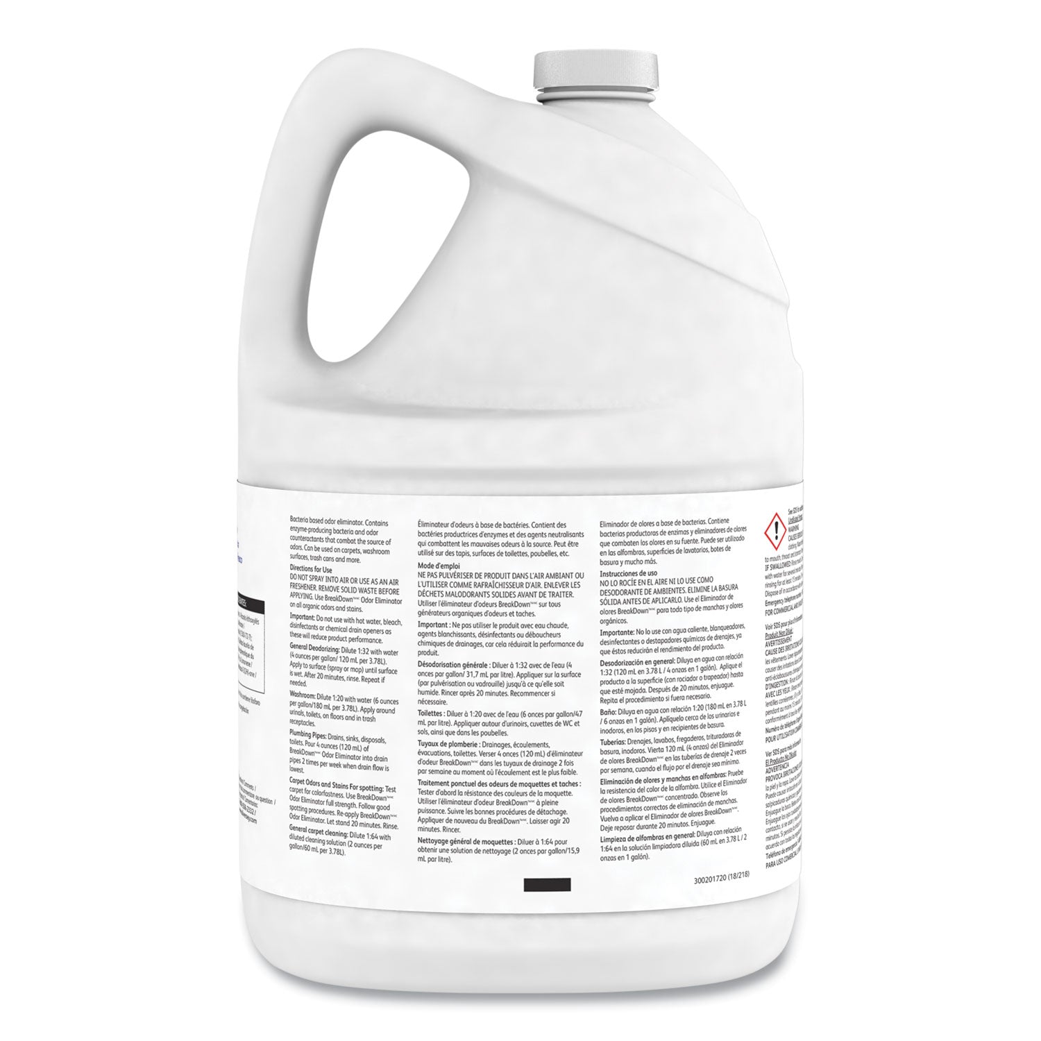Diversey BreakDown Odor Eliminator, Concentrate, Liquid, 128 fl oz (4 quart), Cherry Almond Scent, Organic, Red Bottle, 1 Each