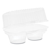 ClearView Bakery Cupcake Container, 2 Compartments, 6.75 x 4 x 4, Clear, Plastic, 100/Carton