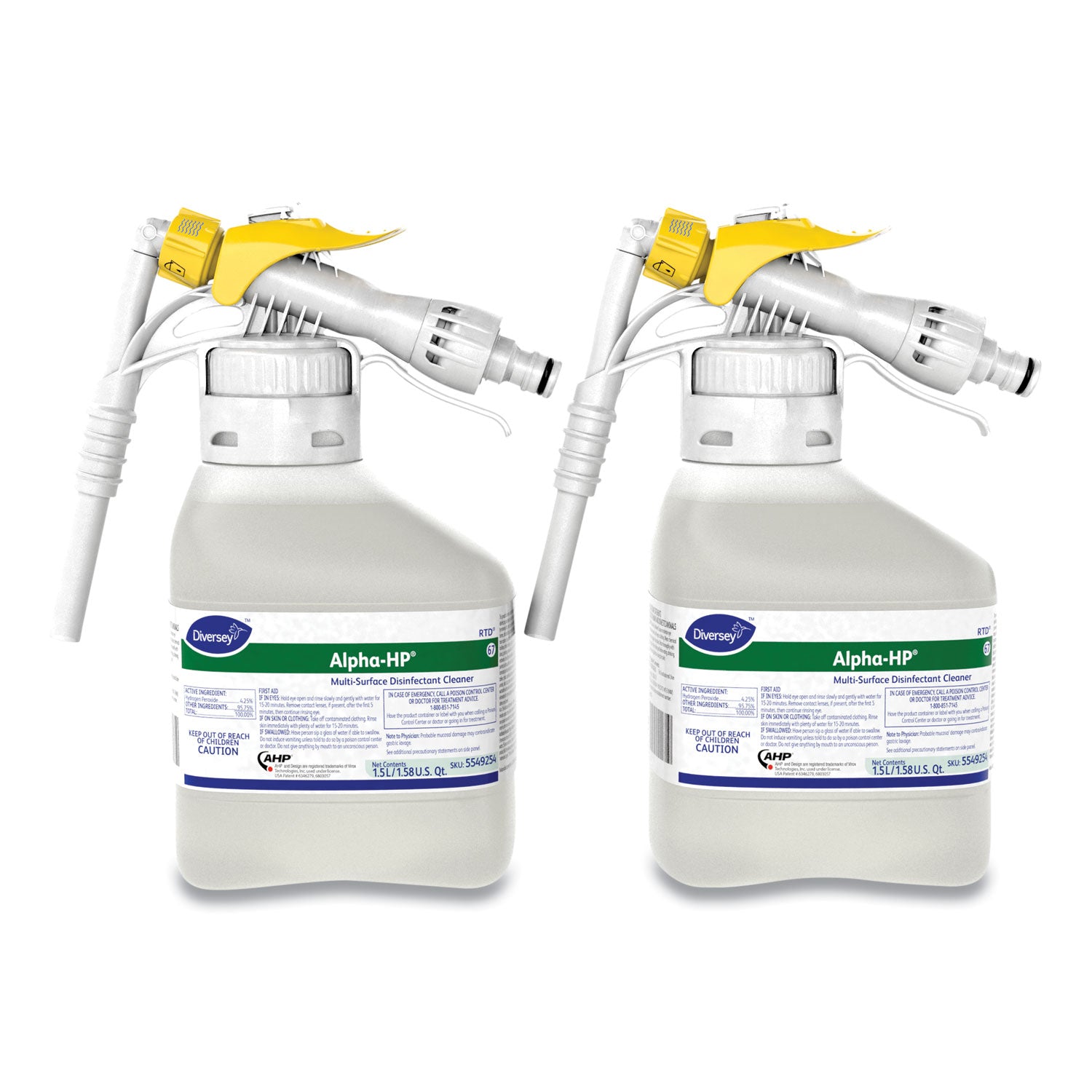 50.7 fl oz (1.6 quart) - Citrus Scent - Bactericide, Virucidal - Clear - 2 / Carton