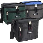 Fridge Pak 6 Can Cooler Bag With Front Zippered Pocket - 24 in the Pack