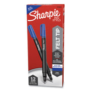 Sharpie Fine Point Pen - Fine Pen Point - Blue Ink - Silver Barrel - 1 Dozen