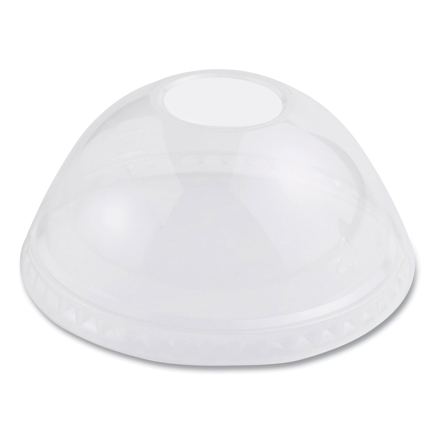 PLA Clear Cold Cup Lids, Dome Lid, Fits 9 oz to 24 oz Cold Cups, Plastic, Clear, 1,000/Carton