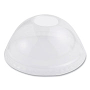 PLA Clear Cold Cup Lids, Dome Lid, Fits 9 oz to 24 oz Cold Cups, Plastic, Clear, 1,000/Carton