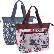 Floral & Tie Dye Lunch Tote - 2 Colors - 24 in the Pack