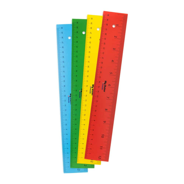 My Ruler 12" Primary Colors 8 Pk