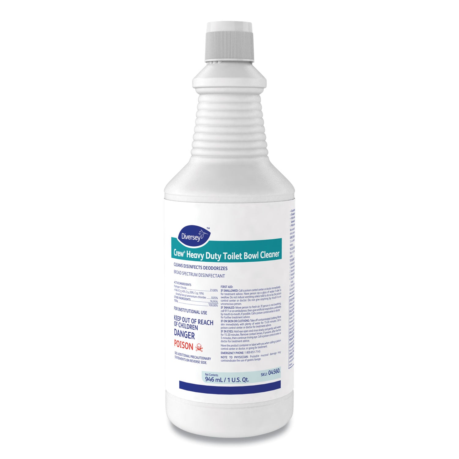 Ready-To-Use - 32 fl oz (1 quart) - Minty Scent - Heavy Duty, Fast Acting, Easy to Use, Disinfectant, Deodorize - Blue - 12 / Carton