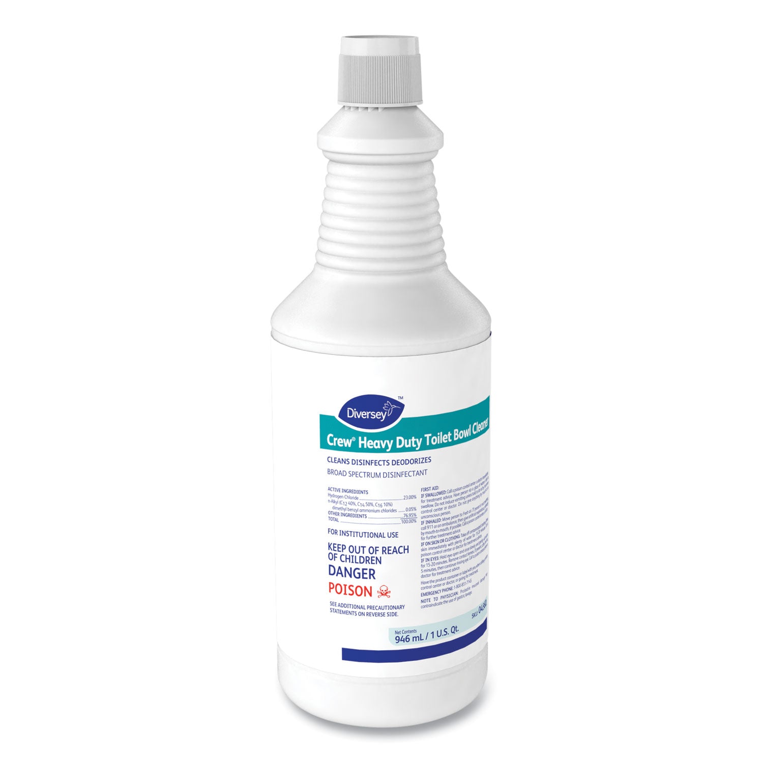 Ready-To-Use - 32 fl oz (1 quart) - Minty Scent - Heavy Duty, Fast Acting, Easy to Use, Disinfectant, Deodorize - Blue - 12 / Carton