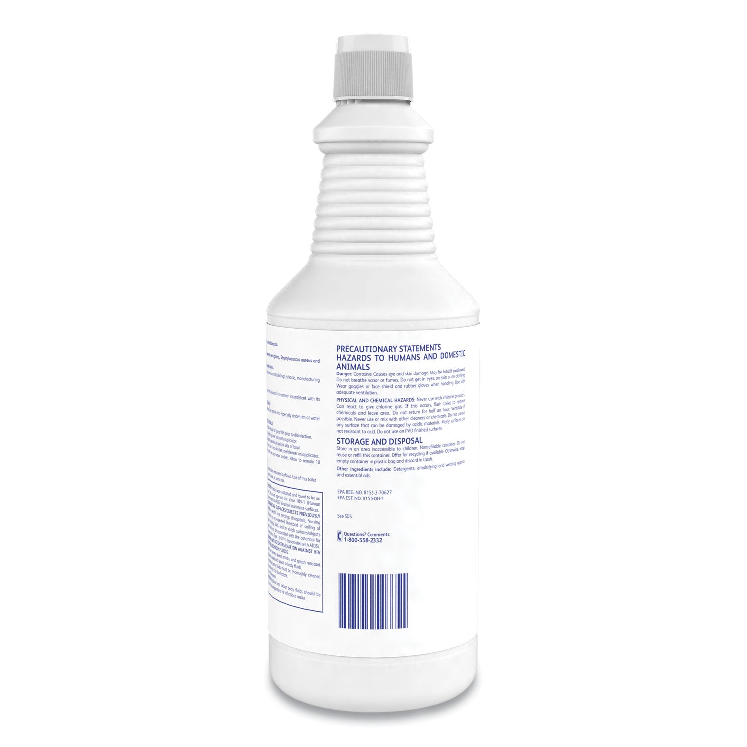 Ready-To-Use - 32 fl oz (1 quart) - Minty Scent - Heavy Duty, Fast Acting, Easy to Use, Disinfectant, Deodorize - Blue - 12 / Carton