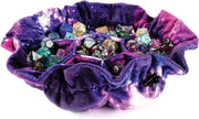FanRoll Velvet Compartment Dice Bag with Pockets: Nebula, Role Playing Game Dice Accessories for Dungeons and Dragons