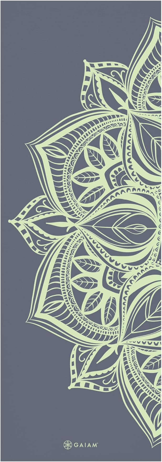 Gaiam Yoga Mat - Premium 5mm Print Thick Non Slip Exercise & Fitness Mat for All Types of Yoga, Pilates & Floor Workouts (68" x 24" x 5mm) - Cool Mint Point