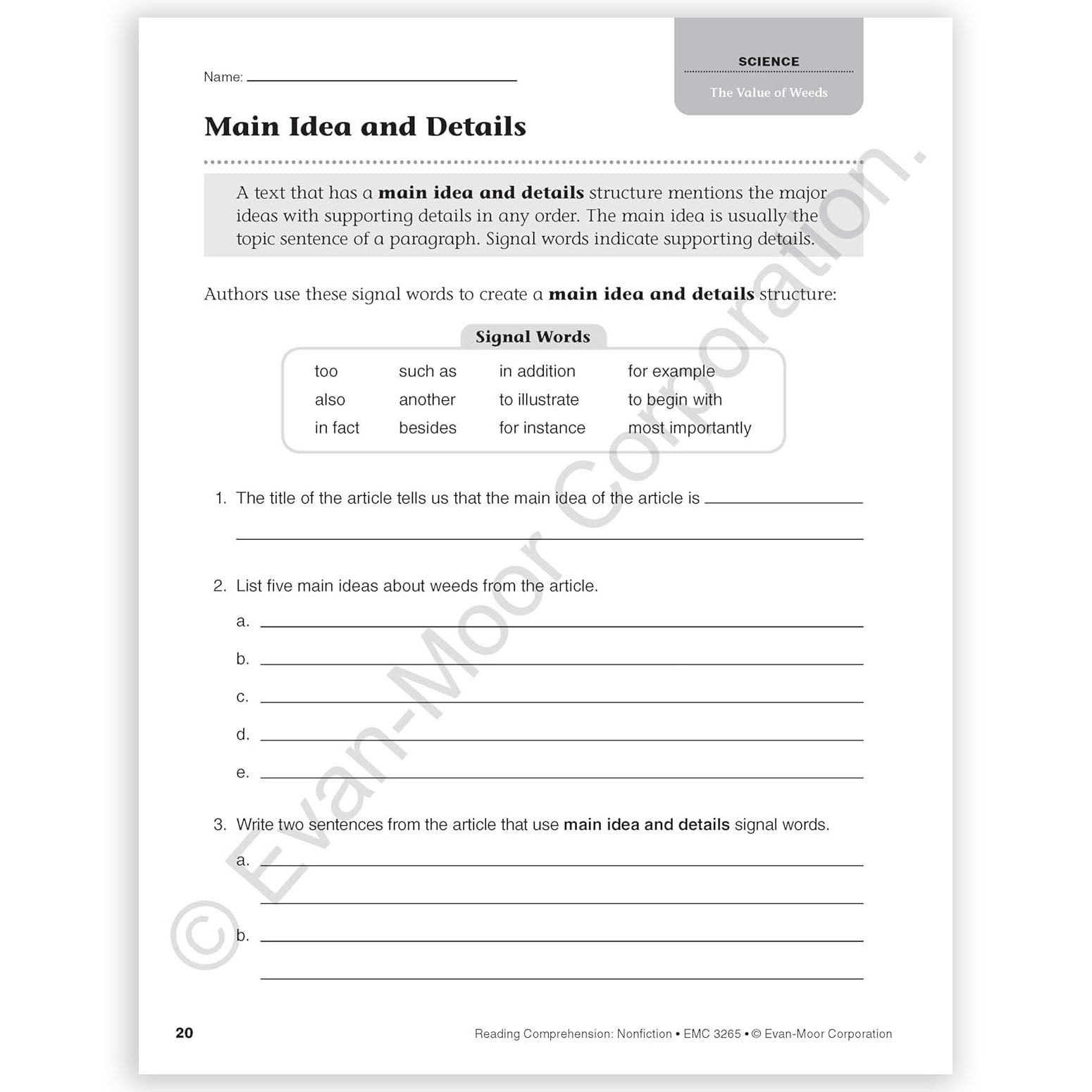 Reading Comprehension: Nonfiction, Grade 5