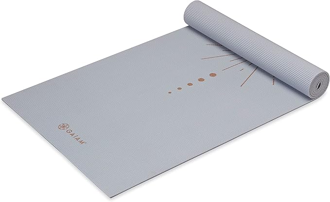 Premium 6mm Print Extra Thick Non Slip Exercise & Fitness Mat for All Types of Yoga, Pilates & Floor Workouts (68"L x 24"W x 6mm Thick) - Violet Vision