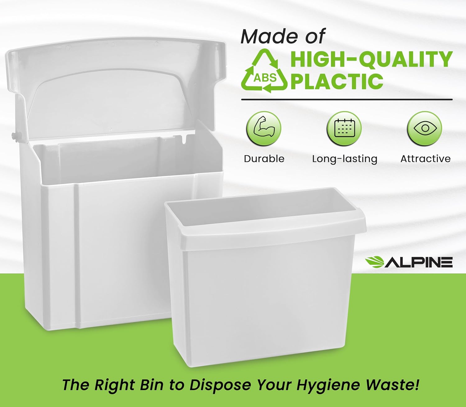 Sanitary Napkin Receptacle, White