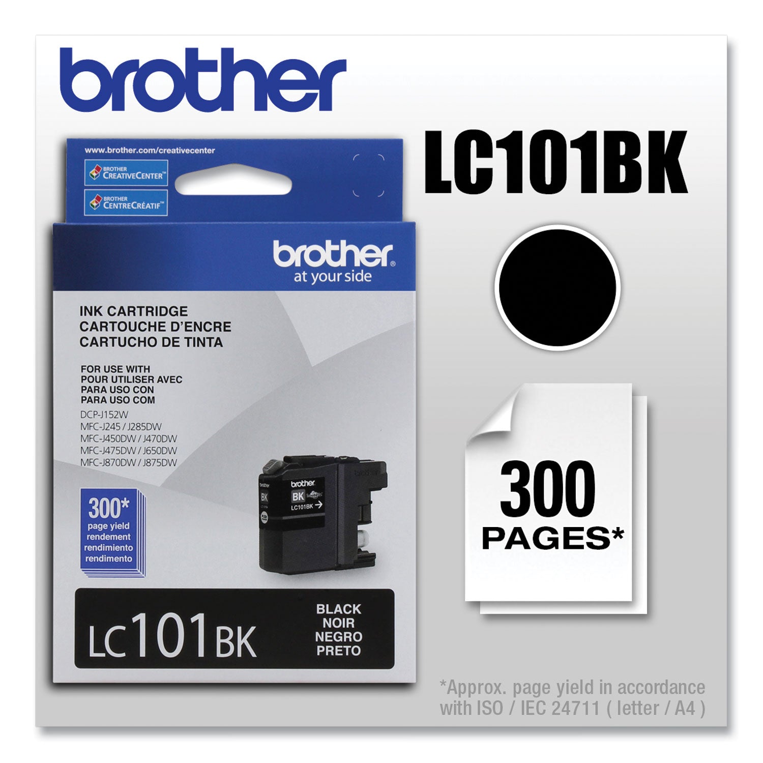 Brother Innobella LC101BK Original Standard Yield Inkjet Ink Cartridge - Black - 1 Each