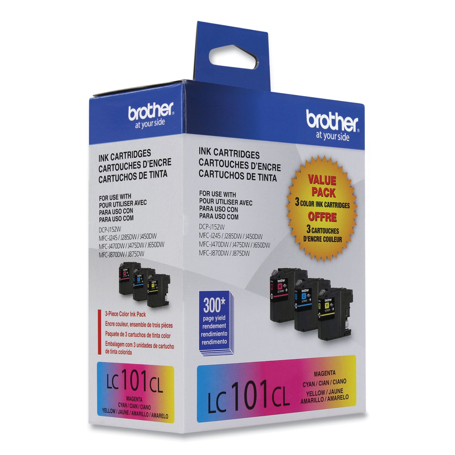 Brother Innobella LC1013PKS Original Standard Yield Inkjet Ink Cartridge - Cyan, Magenta, Yellow - 3 / Pack