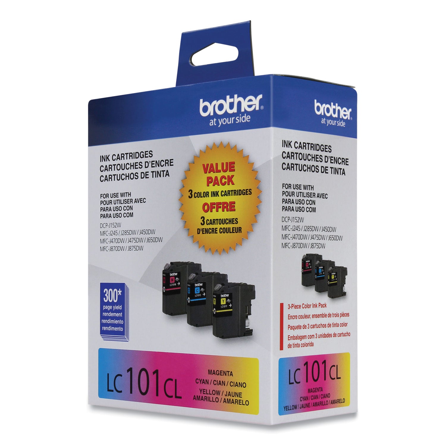 Brother Innobella LC1013PKS Original Standard Yield Inkjet Ink Cartridge - Cyan, Magenta, Yellow - 3 / Pack