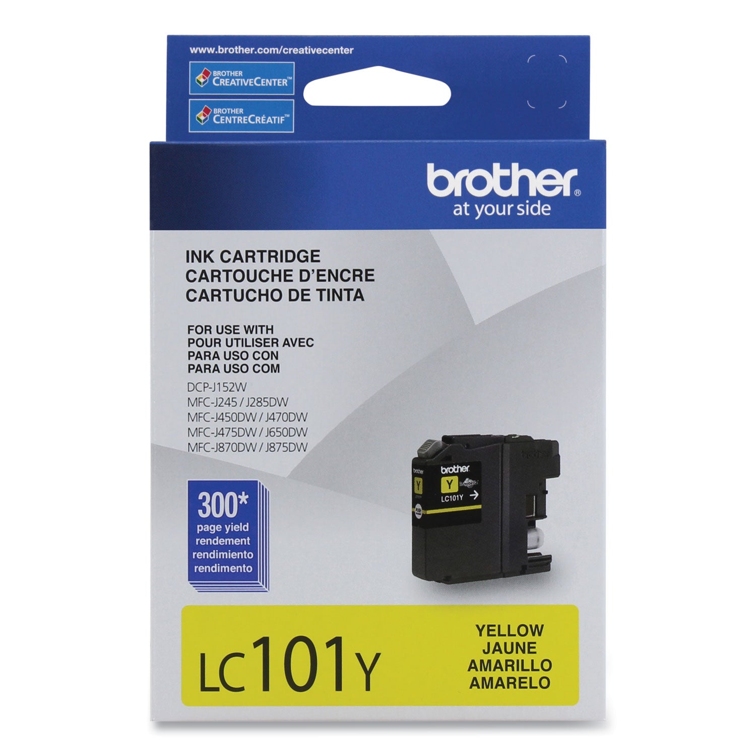 Brother Innobella LC101Y Original Standard Yield Inkjet Ink Cartridge - Yellow - 1 Each