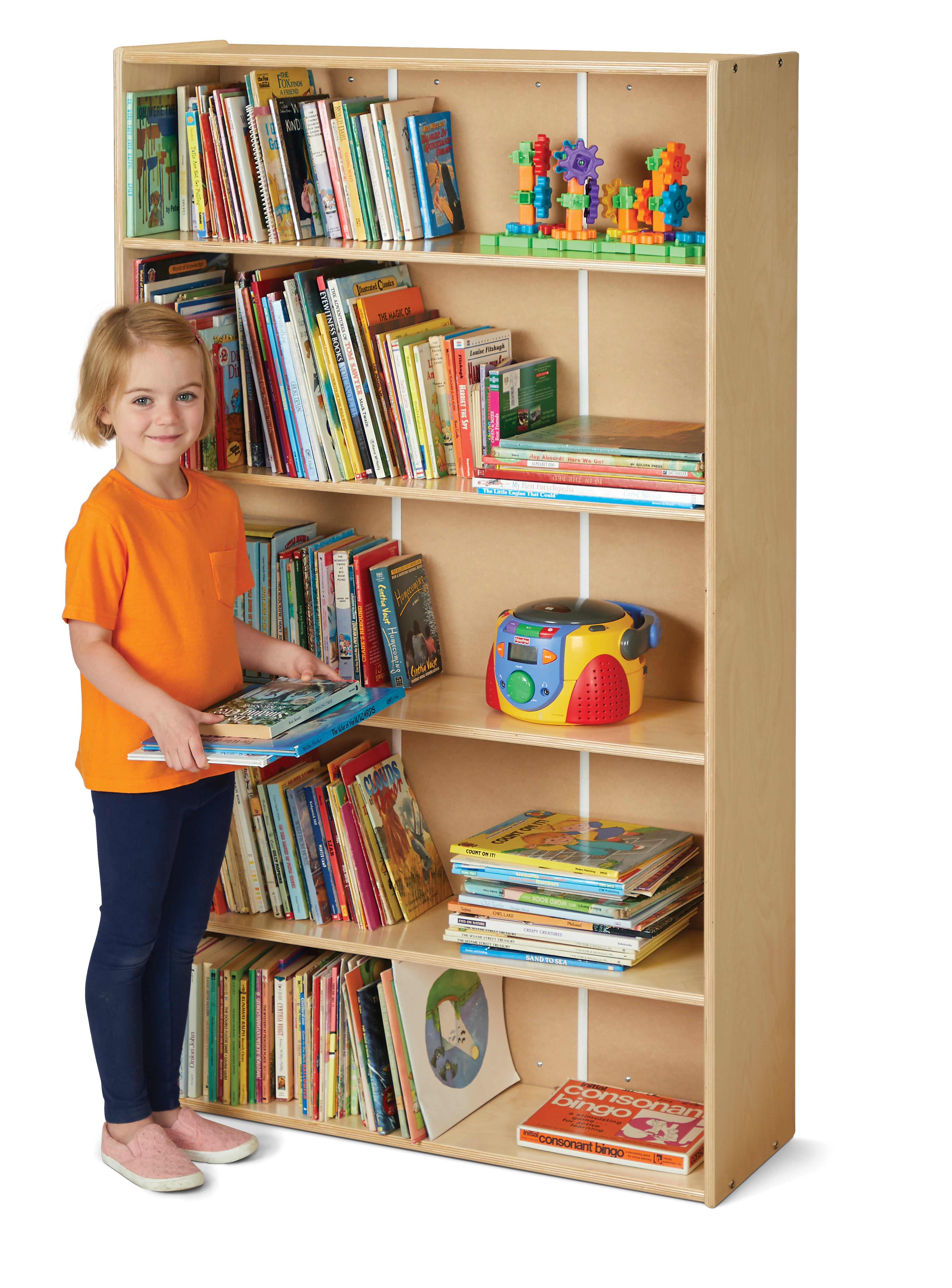 Young Time® Tall Adjustable Shelf Bookcase