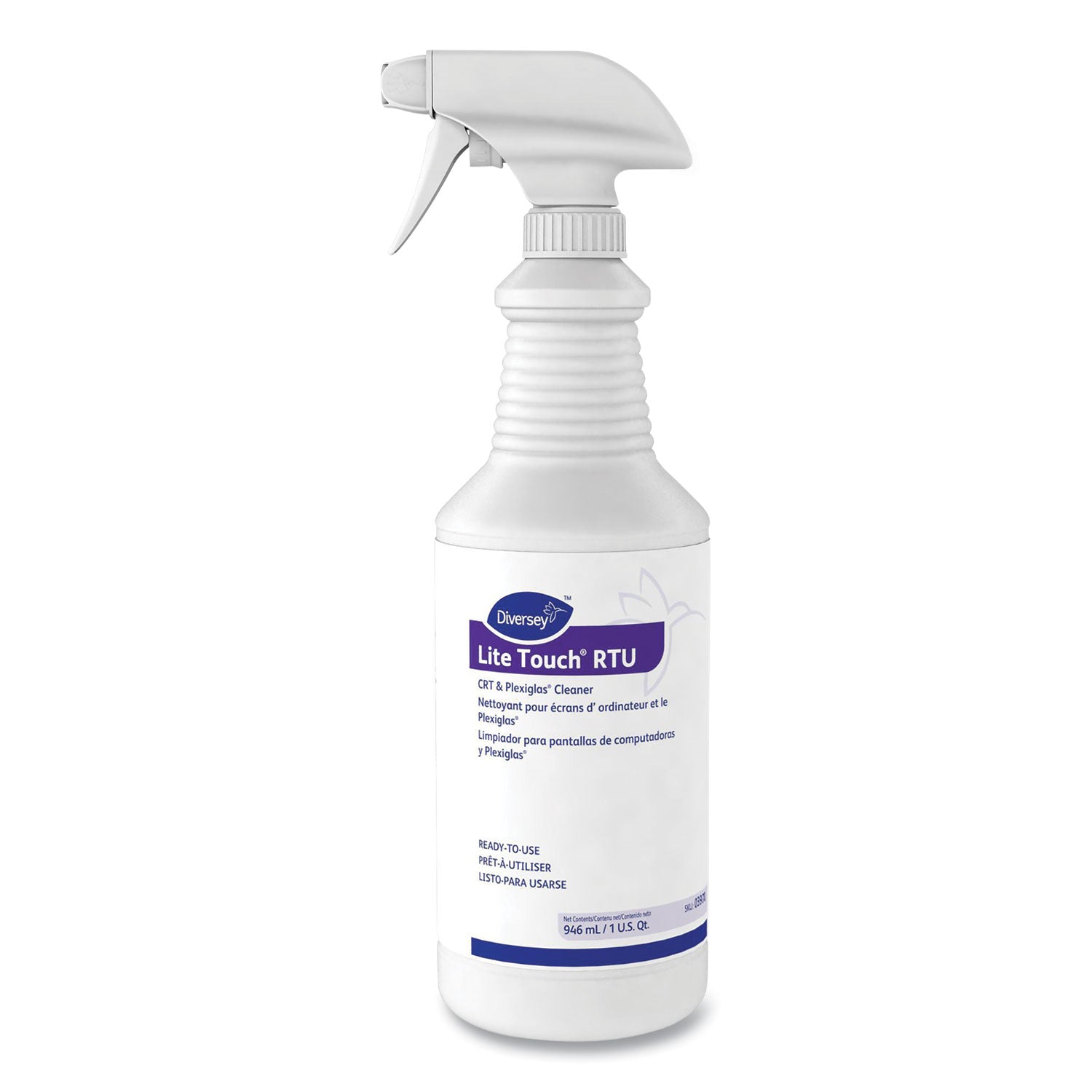 For Multi Surface, Multipurpose - 1 quart - Sturdy, Ammonia-free, Solvent-free, Fragrance-free - PurpleSpray Bottle - 12 / Carton