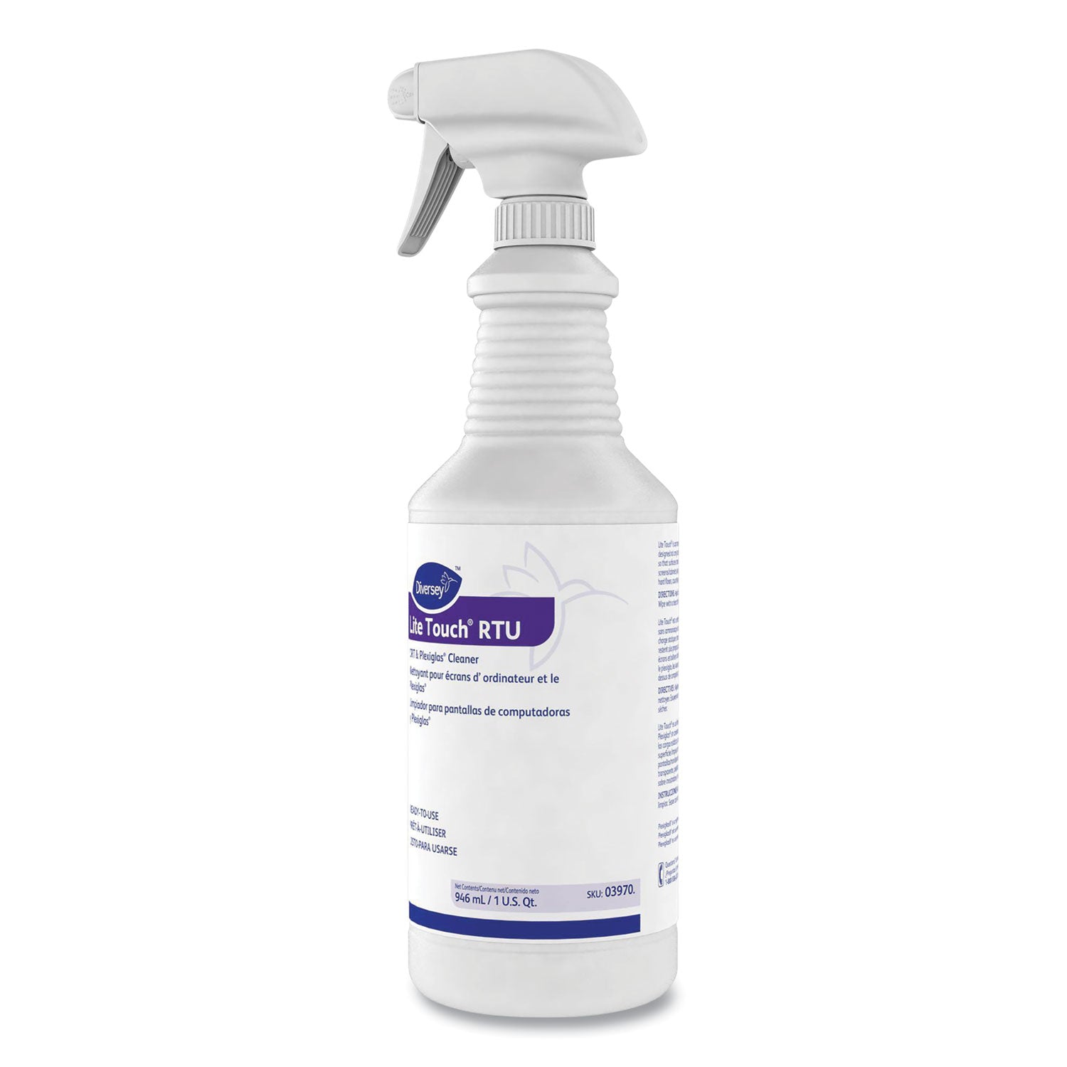 For Multi Surface, Multipurpose - 1 quart - Sturdy, Ammonia-free, Solvent-free, Fragrance-free - PurpleSpray Bottle - 12 / Carton