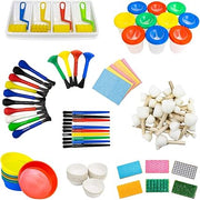 Hygloss- Armada Art - Painting Products Treasure Box - Includes 24 Specialty Paintbrushes, 10 Paint Bowls, 10 Non-Spill Paint Pots, Sponges, Stampers, Rollers, Dot Daubers, and Craft Cups, 125 Pieces