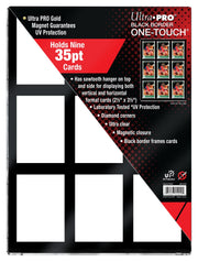 Ultra PRO - Black Border ONE-Touch 9 Graded Card Display Case, Show Off & Protect Standard Size Graded Baseball, Football or Collectible Gaming Cards, Magnetic Closure & UV-Resistant